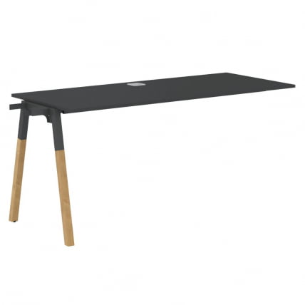 Рабочая станция Forta FIST 1567 Черный графит Дуб Гамильтон_0