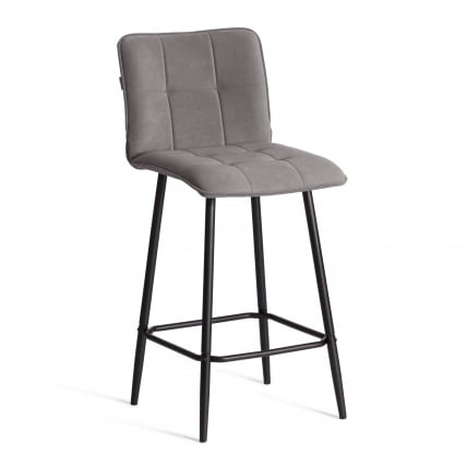 Полубарный стул Bari/Бари велюр, серый, 29, 42х55х99 см_0