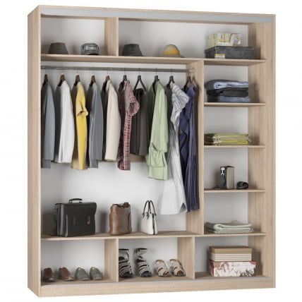 Шкаф-купе B-230х200х60-2(ЯАС-D9D9D9)_1