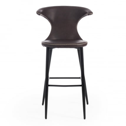 Стул барный FLAIR BAR (mod. 9018) экокожа/металл, 60 х 56 х 106 см , коричневый 1/черный_4