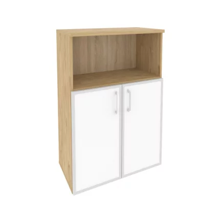 Шкаф средний широкий ONIX O.ST-2.2R white Тиквуд Светлый_0