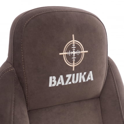 Кресло геймерское BAZUKA metalBL велюр, коричневый, 6_10