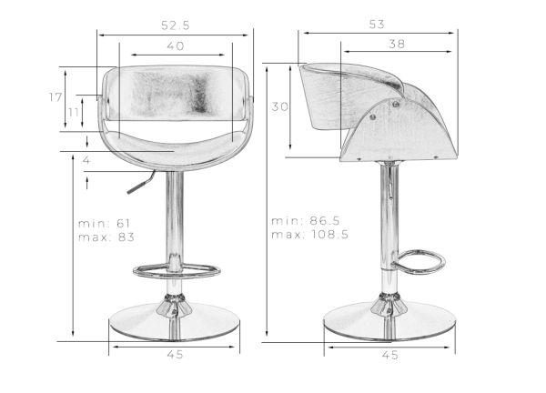 Стул барный DOBRIN JOHN (цвет сиденья черный глянец PU ABD 002) 2 шт_10