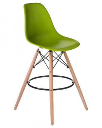 Стул барный DOBRIN DSW BAR (ножки светлый бук, цвет сиденья салатовый (G-08)) 2 шт_2