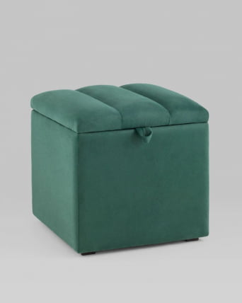 Пуф с крышкой Нильсон велюр Зеленый_1