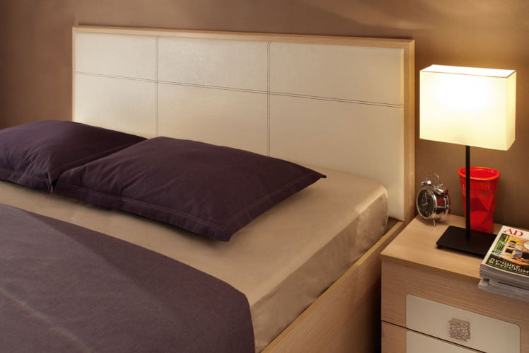 Кровать Люкс 1800 АМЕЛИ 101 с основанием дерево (дуб отбеленный)_2