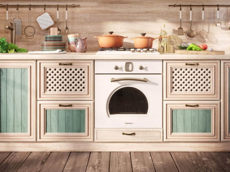 Кухонный гарнитур Кантри №01 Сономе эйч светлая_4