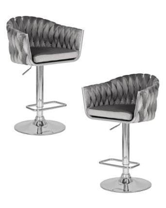 Стул барный DOBRIN MARCEL (серый велюр (MJ9-75)) 2 шт_0