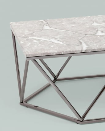 Журнальный столик Авалон black 122*66 Серый мрамор_5