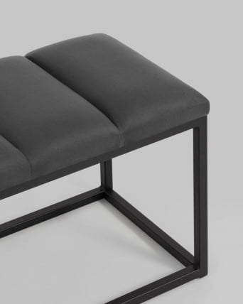 Банкетка Хостен 2 велюр Темно-серый_3