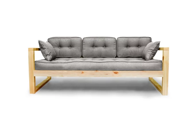 Диван трехместный DEmoku Д-3 серебристо-серый_натуральный_1