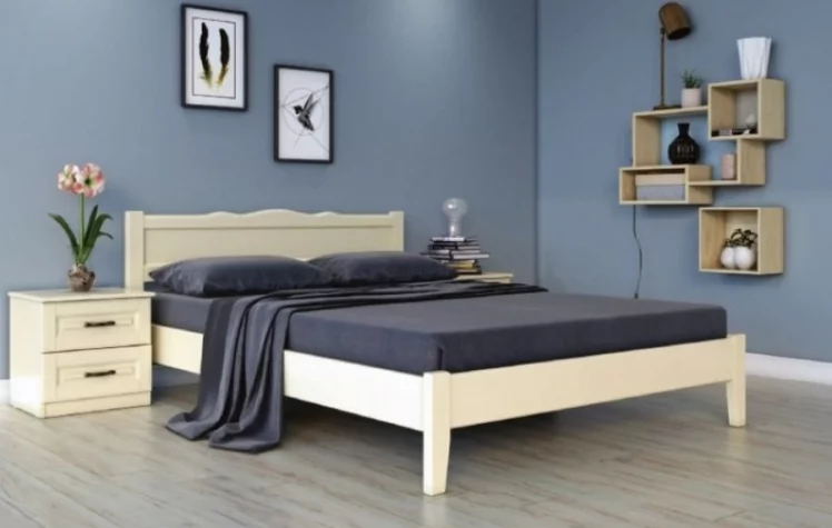 Кровать из массива Карина-7 200х90 Белый античный_0