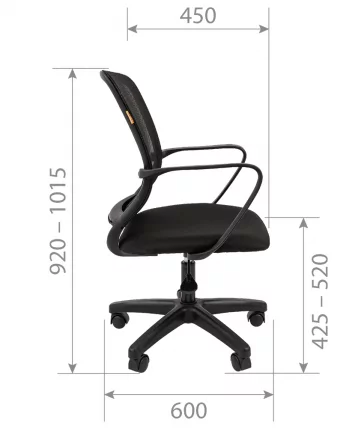 Кресло для оператора Chairman 698LT Оранжевый_4