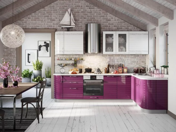 Тумба кухонная 400 с 3 ящиками (4) Анастасия ЛД 035.132.000 М Ежевика_1