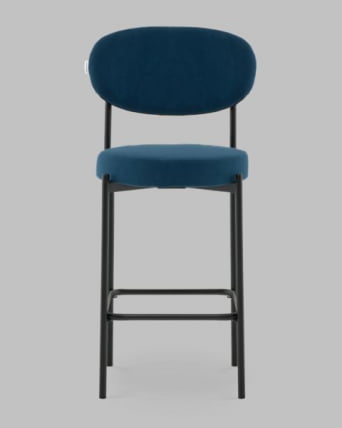 Стул Полубарный Бриф DD ПБ велюр синий_1