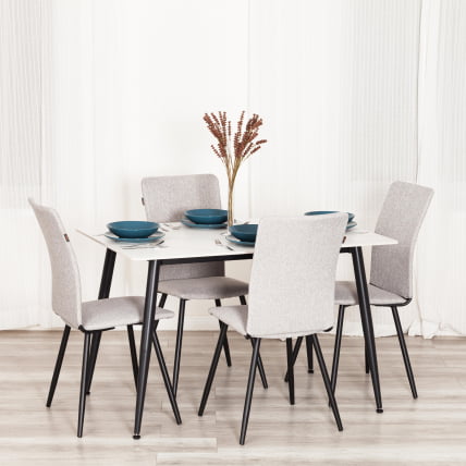 Стул обеденный La Rousse NEW, ткань рогожка, серый/черный, 3M 16/2, 45x55x93 см_11