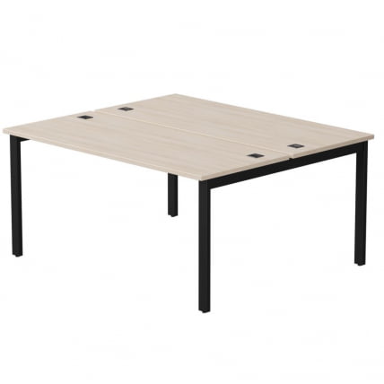 Бенч-система на 2 места на металлокаркасе, опоры 45 гр Everprof EVO 254S017 Дуб Соната Черный_0