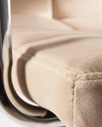 Стул барный DOBRIN KRUGER ARM Бежевый велюр MJ9-10_7