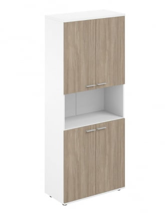 Шкаф высокий с нишей Sigma SG.841.WH.OD.OD Белый Дуб темный_0
