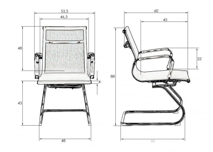 Офисное кресло для посетителей DOBRIN CODY MESH (бежевый (22039))_8