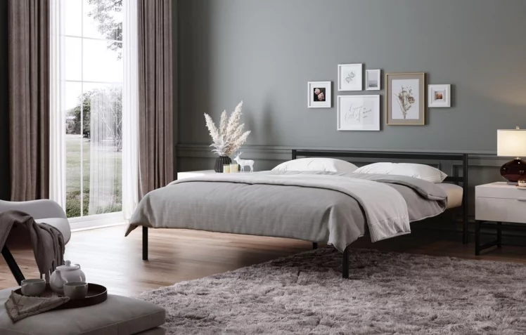 Кровать Метта 1600x2000 Черная_3