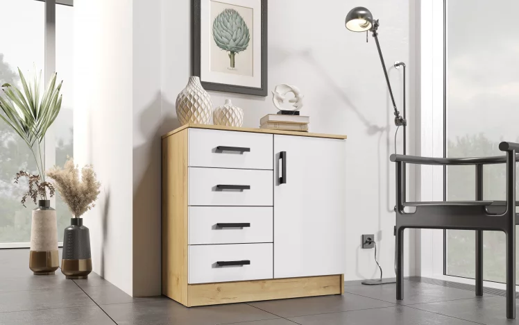 Комод К800-1Д Дуб вотан/Белый_2