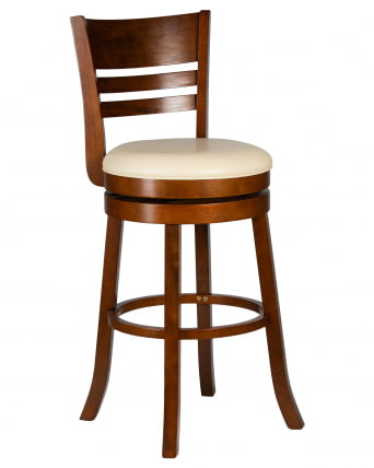 Вращающийся полубарный стул DOBRIN WILLIAM COUNTER Шоколад-кремовый_0