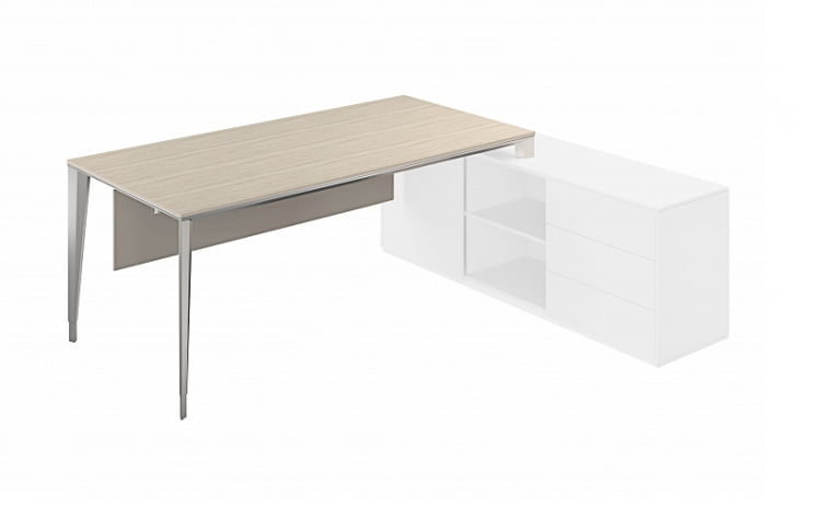 Стол под опорную тумбу 1700 Atlas NZ-0100.YN.AL Ясень Наварра Алюминий_1