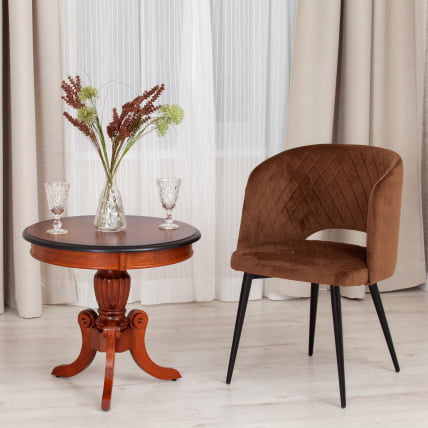 Стол МЕЕН ( МО-ЕТ ) дерево гевея/мдф, 59х59х55см, МАФ Бровн / MEEN MO-ET MAF Brown_6