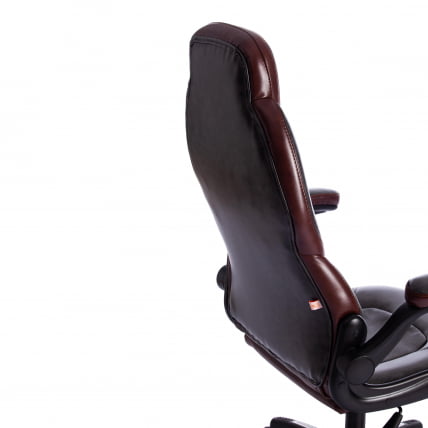 Кресло BAZUKA кож/зам, серый/коричневый, 2TONE/2TONE перф/2TONE_17