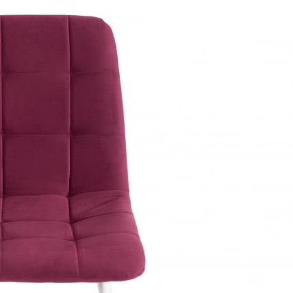 Стул CХИЛЛЙ МАКС Велюр/металл , 45 х 54 х 90 см , темная фуксия/белый / CHILLY MAX_5