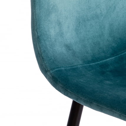 Стул BREEZE (mod. 4724) вельвет/металл, 44 х 53 х 87 см, Light pale green (темно-бирюзовый ) HLR60 / черный_6