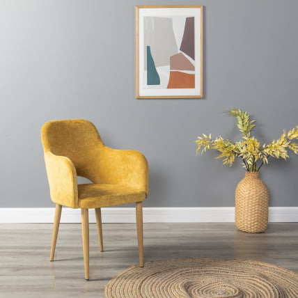 Кресло Ледгер К желтый/нат.дуб / Ledger_4