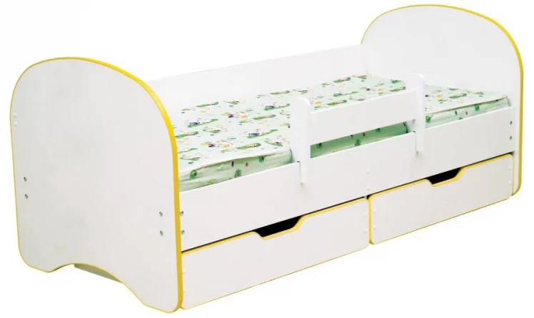 Кровать детская Радуга с 2-мя ящиками 800*1900 Красный_0