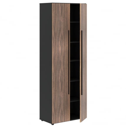 Шкаф с глухими дверьми VELION VENEER VRHCS 80.1 Американский орех Яшма черная_1