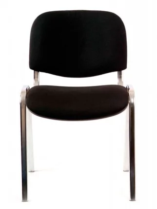 Стул для посетителей Бюрократ Виси хром/черный_1