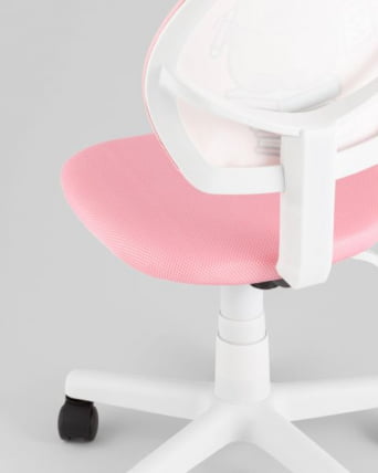 Кресло ЛОЛО Стади (Студй) розовый пластик белый / (Study)_8