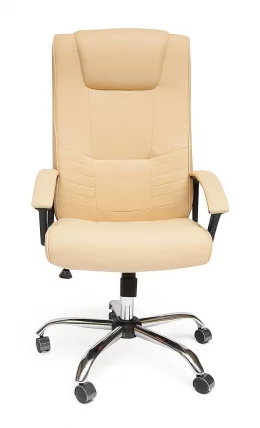 Кресло руководителя Maxima хром (бежевый 36-34)_1