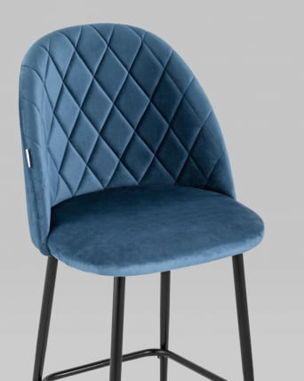 Стул полубарный Марсель ПЛ велюр Пыльно-синий_7