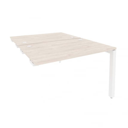 Стол-приставка двойной на П-образном м/к к опорным элем. ONIX O.MP-D.SPR-2.8 Денвер Светлый/Белый_0