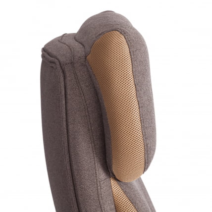 Кресло DUKE ткань рогожка Nice, мокко (серо-бежевая) / сетка бронза, TW-21_10