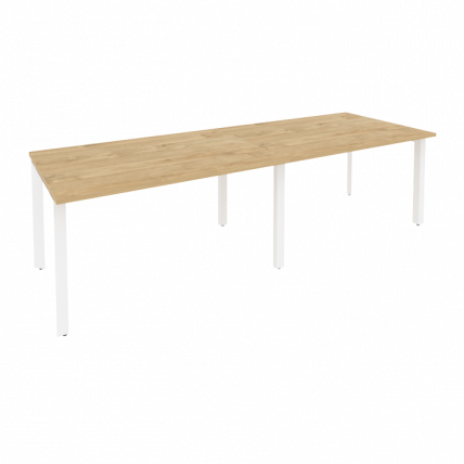 Стол переговорный (2 столешницы) ONIX O.MP-PRG-2.3 Тиквуд Светлый/Белый_0