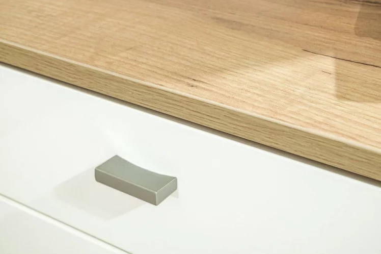 Кровать двуспальная 1600 с тумбами Фиджи 015 Дуб Золотой Белый_2