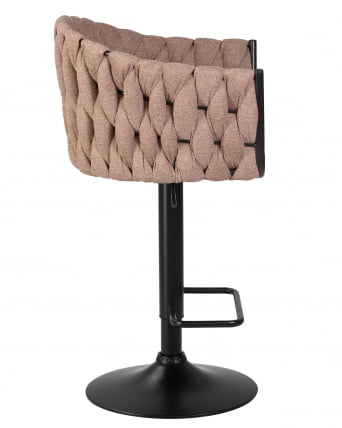 Стул барный DOBRIN LEON Коричневая ткань LAR 275-3_2