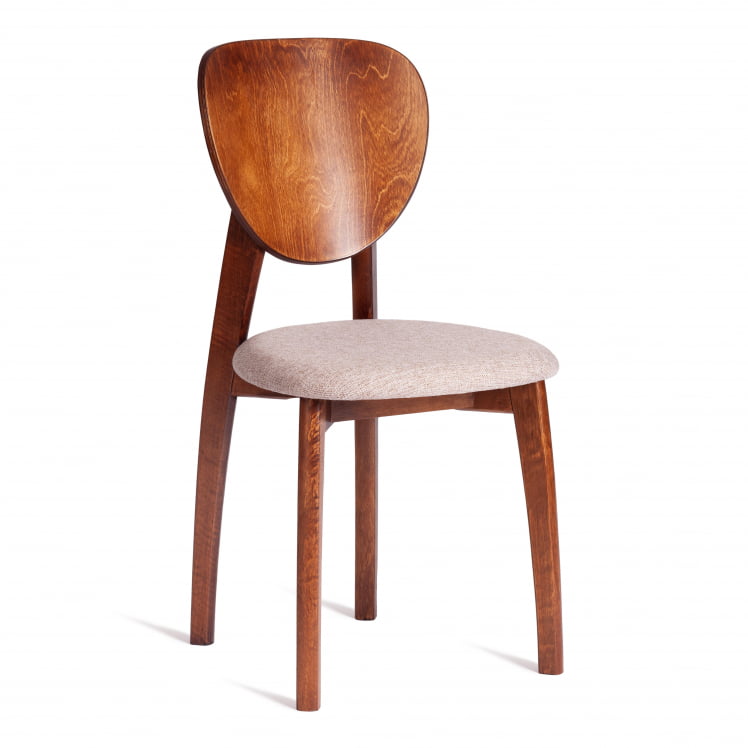 Стул DIAMANTE мягкое сидение бук, 42x42x85см, коричневый, ткань wool caramel, бежевый_0