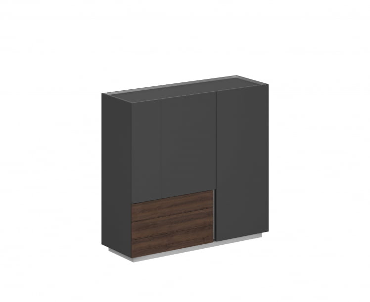 Шкаф Oliver OL-20-17.OS.OS.DT.L Оникс серый-дуб табак_0