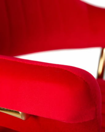 Стул барный DOBRIN CHARLY GOLD (красный велюр (MJ9-45)) 2 шт_8