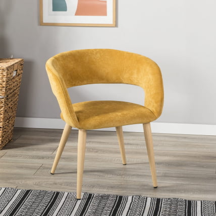 Кресло Hugs желтый/нат.дуб_0