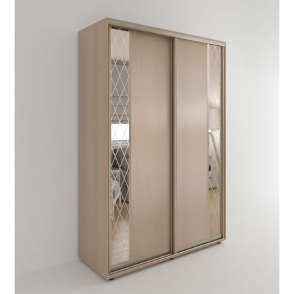 Шкаф-купе 2-х дверный Акцент-Вера ДР 1200х600 Дуб молочный_0