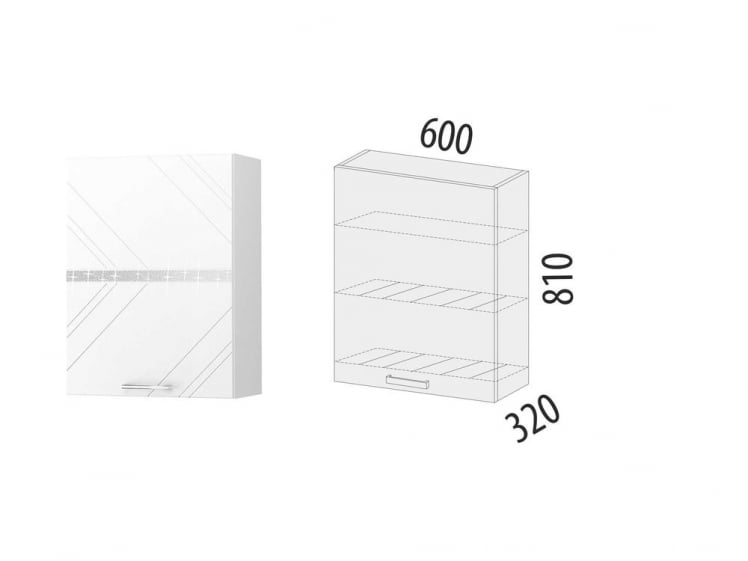 Шкаф-сушка кухонный (лев/прав) Бьянка 102.33_1